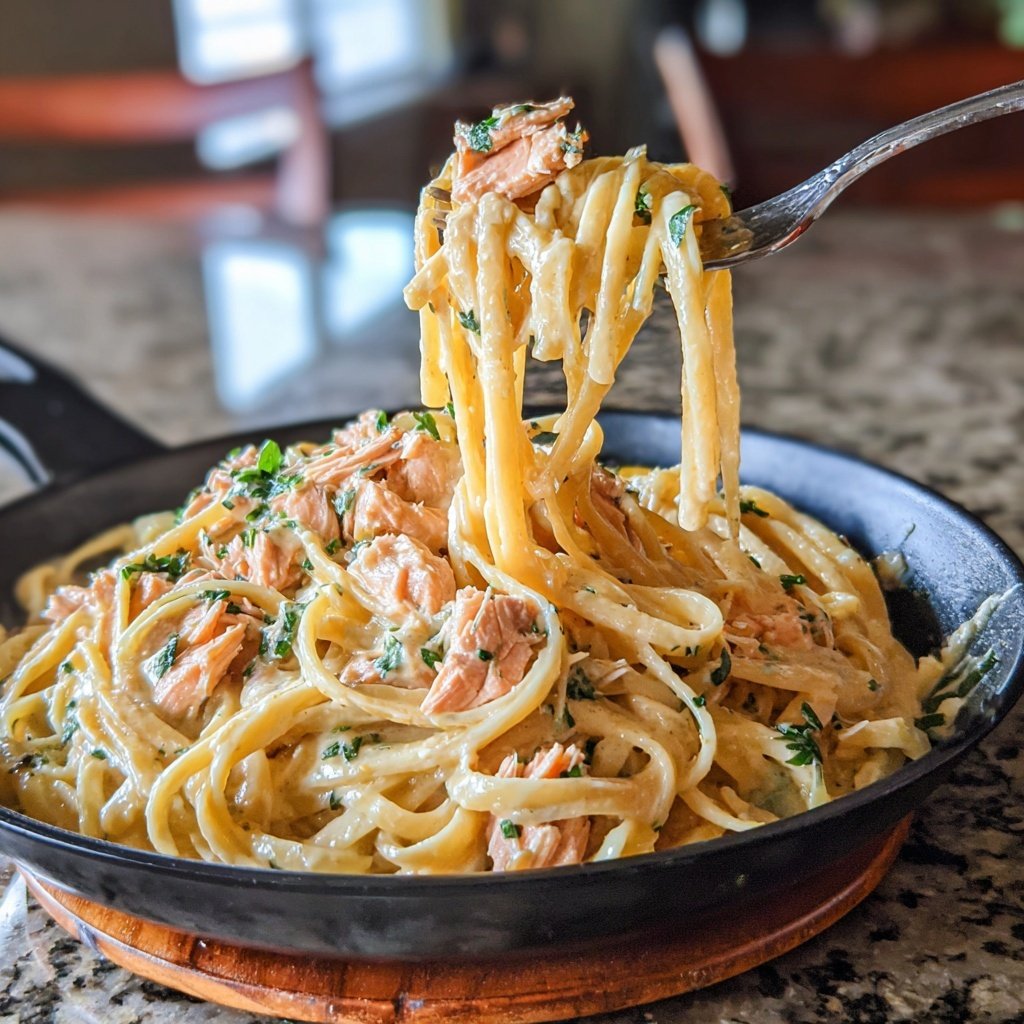 Linguine with Creamy Salmon