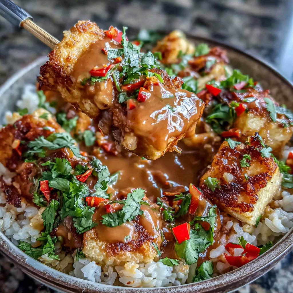 Tofu Satay Rice Bowl