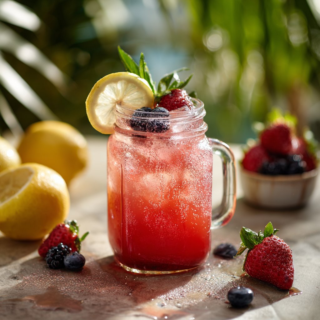 Berry-Infused Lemonade Sparkler
