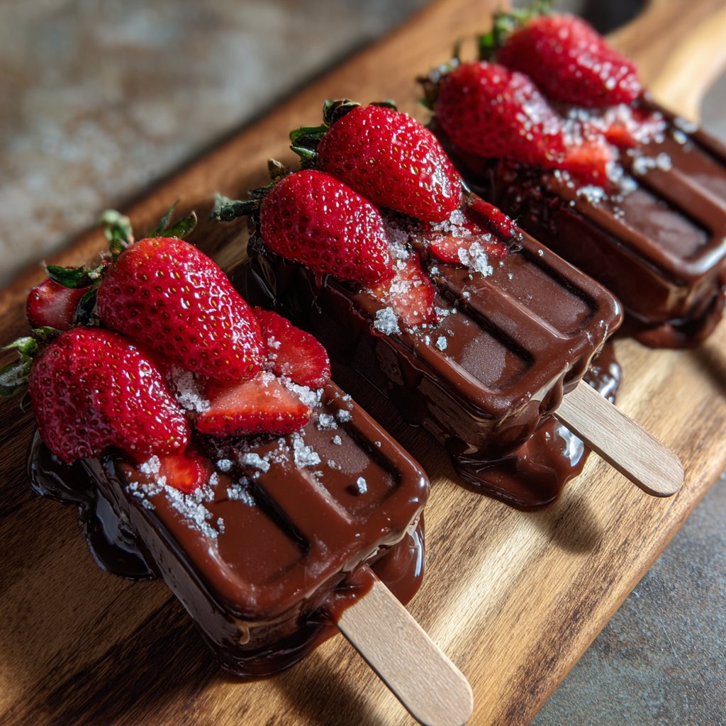 Chocolate-Dipped Strawberry Pops