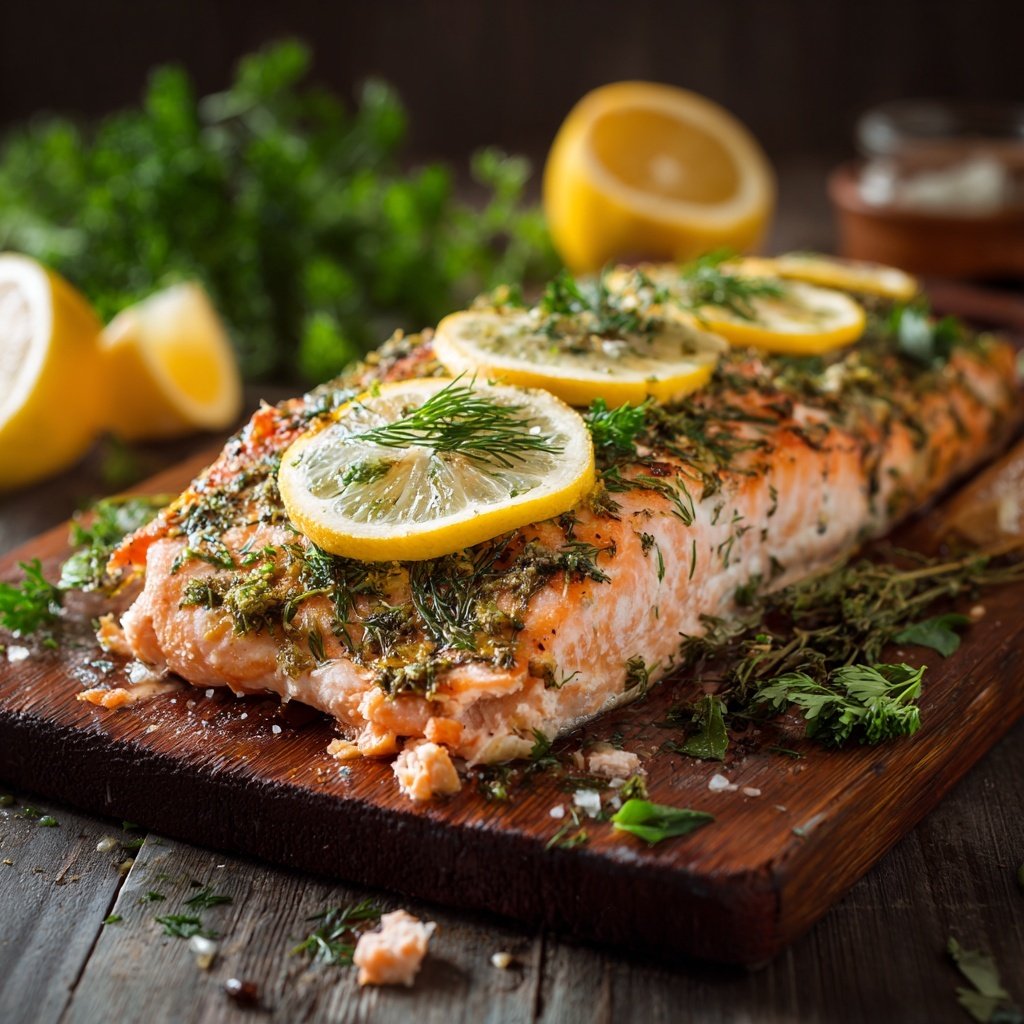 Zesty Baked Salmon with Herbs