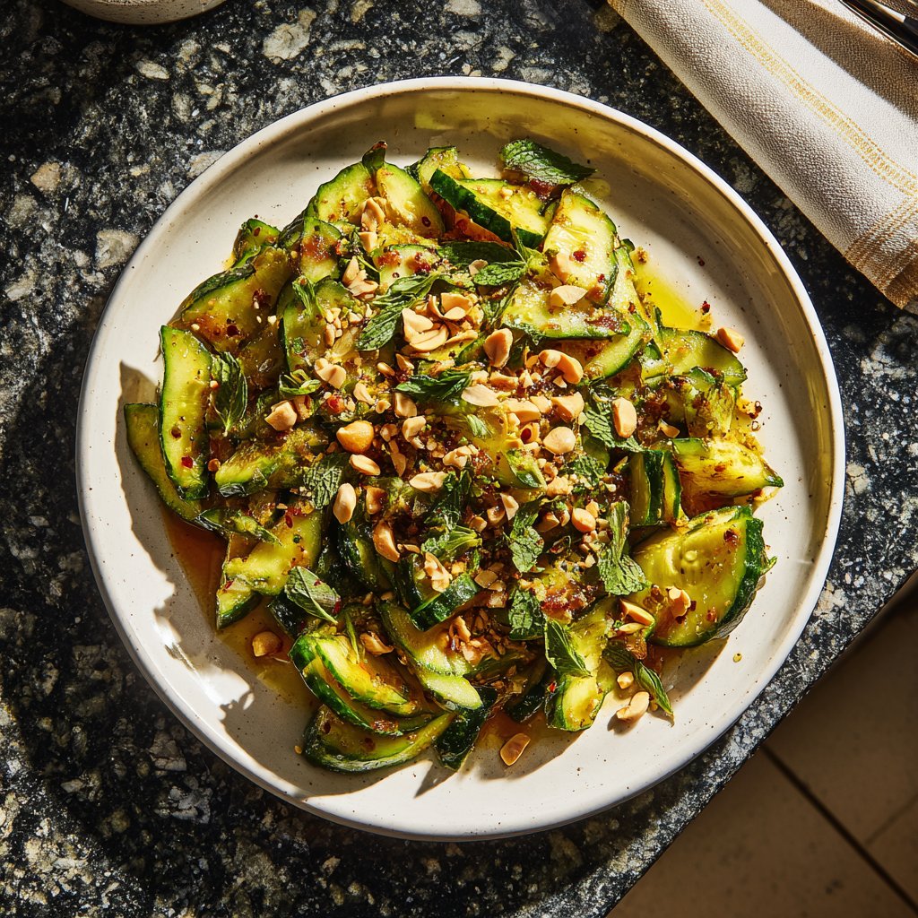 Smashed Cucumber Salad with Peanuts