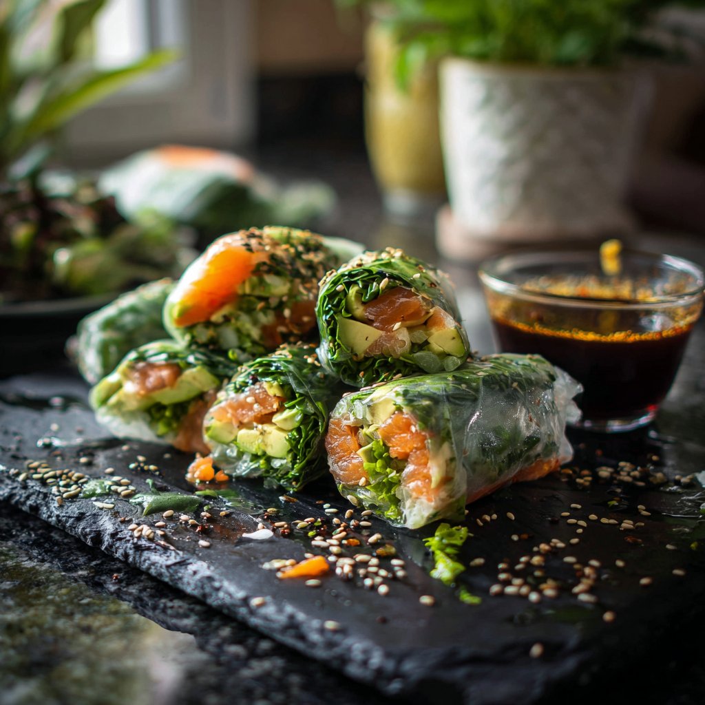 Smoked Salmon Spring Rolls
