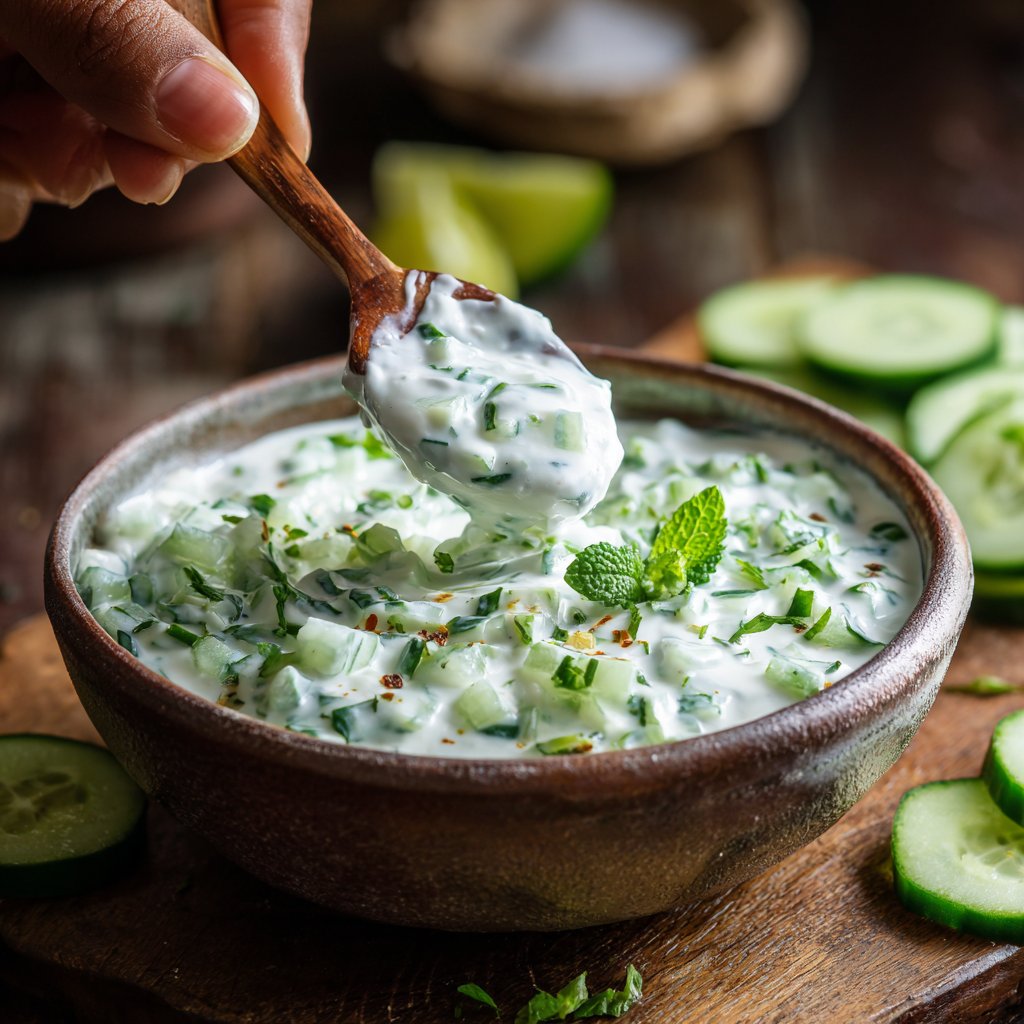 Crunchy Cucumber Yogurt Raita