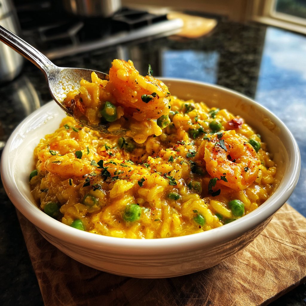 Saffron Shrimp Risotto
