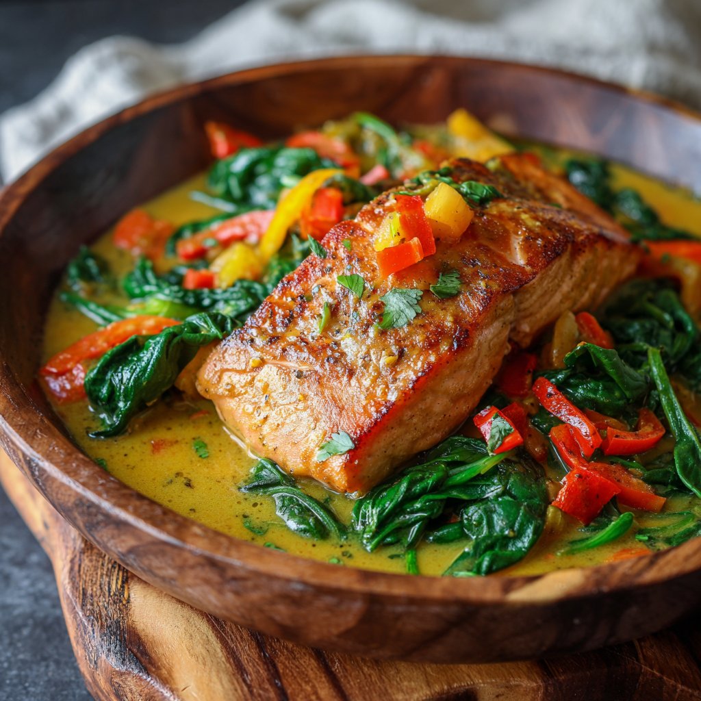 Coconut Curry Salmon Bowl